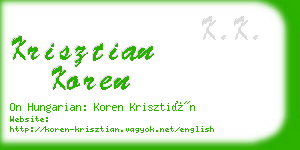 krisztian koren business card